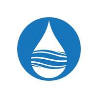 fresh blue water drop design vector