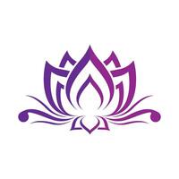 Elegant logo design of a beautiful flower in bloom vector