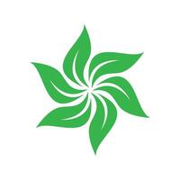 creative green leaf logo vector