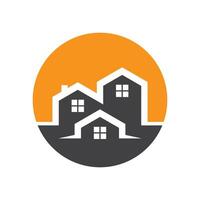 simple and elegant housing logo design vector