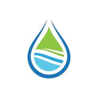 fresh blue water drop design vector