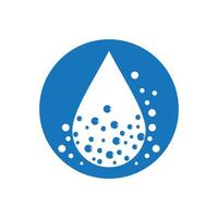 fresh blue water drop design vector
