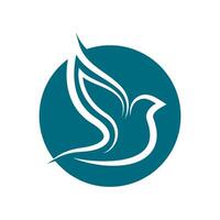 illustration design of a dove flapping its wings vector