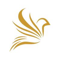 illustration design of a dove flapping its wings vector