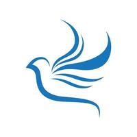 illustration design of a dove flapping its wings vector