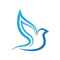 illustration design of a dove flapping its wings vector