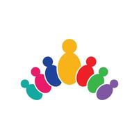 illustration design in the form of a community of people embracing vector
