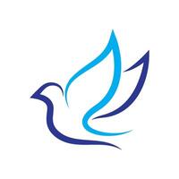 illustration design of a dove flapping its wings vector