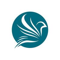 illustration design of a dove flapping its wings vector