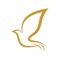 illustration design of a dove flapping its wings vector