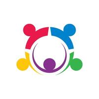 illustration design in the form of a community of people embracing vector