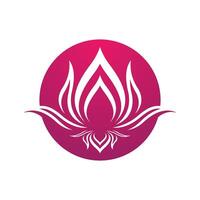Elegant logo design of a beautiful flower in bloom vector