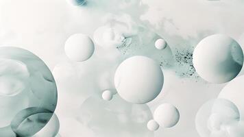 A minimalist mural with simple singlecolored bubbles arranged in a random pattern adding a touch of fun to a modern and clean aesthetic video