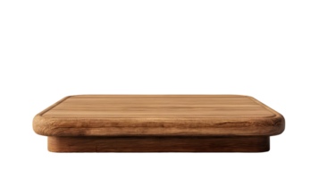 Wooden podium empty for product display isolated on transparent background png