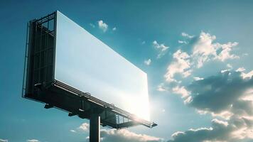 A sleek and modern solar panel design integrated seamlessly into the overall design of a billboard video
