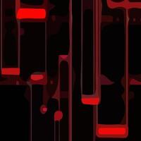 Aesthetic abstract composition with much unique combination of shapes and red colors vector