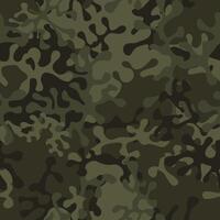 Green khaki seamless camouflage pattern. Army background, military camo clothing style, printing on fabric. vector