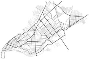 Samara city map - town streets on the plan. Map of the scheme of road. Urban environment, architectural background vector