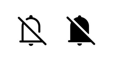 Mute bell icon in generic style. Silent, silence concept vector
