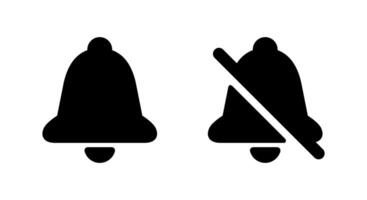 Bell and muite sound icon in generic style. Notification sign symbol vector