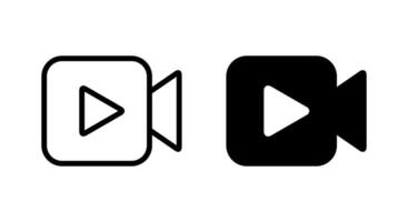 camera with play button icon in generic design vector