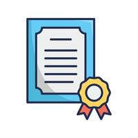 certificate icon design template simple and clean vector