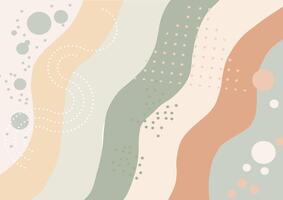 Abstract Scandi style wall art design background vector