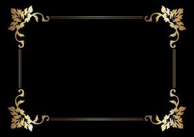 Elegant background with decorative gold frame vector