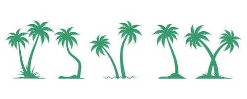 Groovy boho silhouette palm tree illustration vector