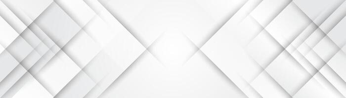 Abstract white 3d banner design background vector