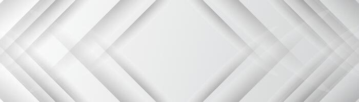 Abstract white 3d banner design background vector