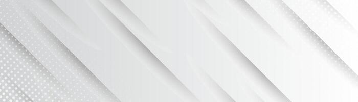 Abstract white 3d banner design background vector