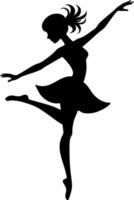 Dancer girl silhouette vector
