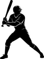 baseball play silhouette design vector