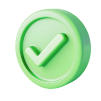 check mark Icon isolated on transparent background png