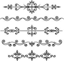 Divider thin line element set vector