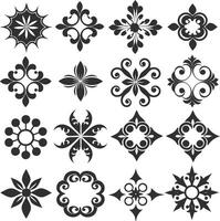 Divider thin line element set vector