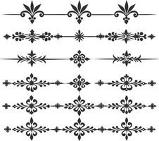 Divider thin line element set vector