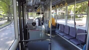 Putra Jaya, Malaysia on May 22 2023. The atmosphere at an MRT station in Malaysia is not too busy. There were several passengers getting on and off. video