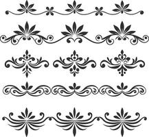Divider thin line element set vector