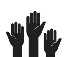 hands up icon vector