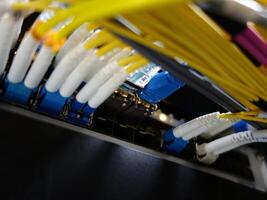fiber optic with servers in a technology data center photo