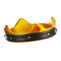 3d interpretazione corona icona con cartone animato stile. gioco icona concetto png