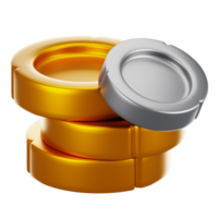 3d rendering money icon with cartoon style. Game icon concept png