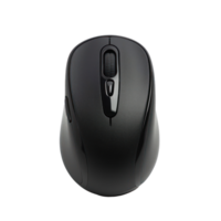 a black computer mouse on transparent background png