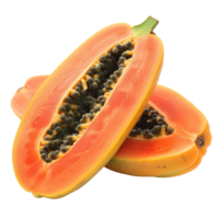 papaya fruit on transparent background png