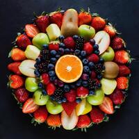 Fresh fruits.Assorted fruits colorful,clean eating,Fruit background photo