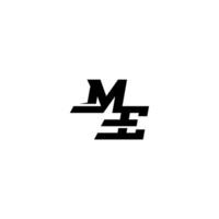 esport monogram initial boldand cool concept ME sporty style letter vector