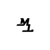 esport monogram initial boldand cool concept ML sporty style letter vector