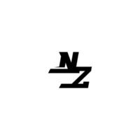 esport monogram initial boldand cool concept NZ sporty style letter vector